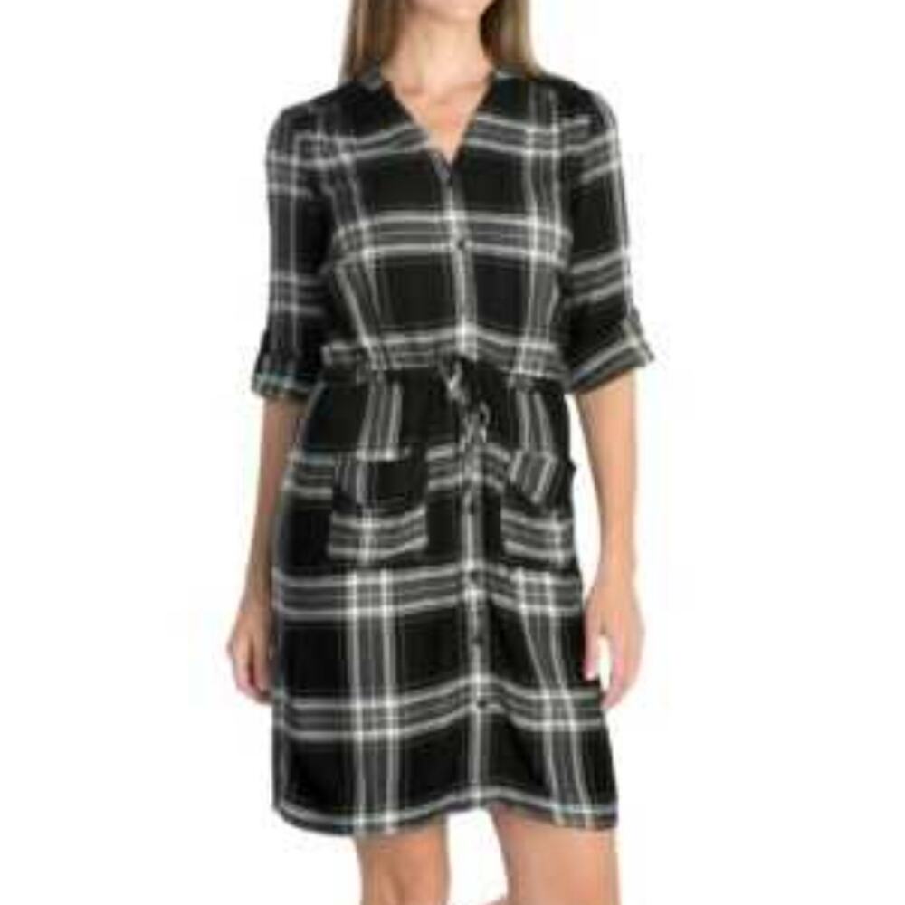 NWT Spense Black and White Plaid Dress
